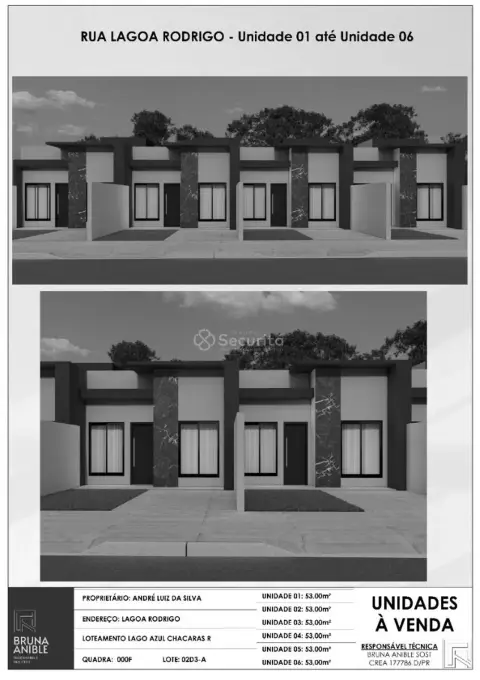 Casa com 2 quartos, 53 m², à venda por R$ 270.000 Lago Azul - Cascavel/PR