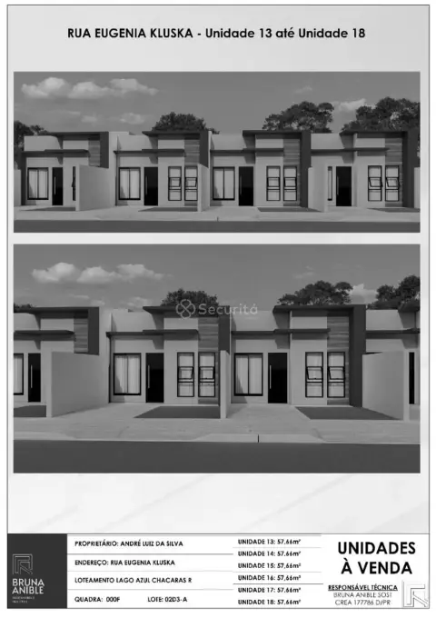 Casa com 2 quartos, 58 m², à venda por R$ 280.000 Lago Azul - Cascavel/PR