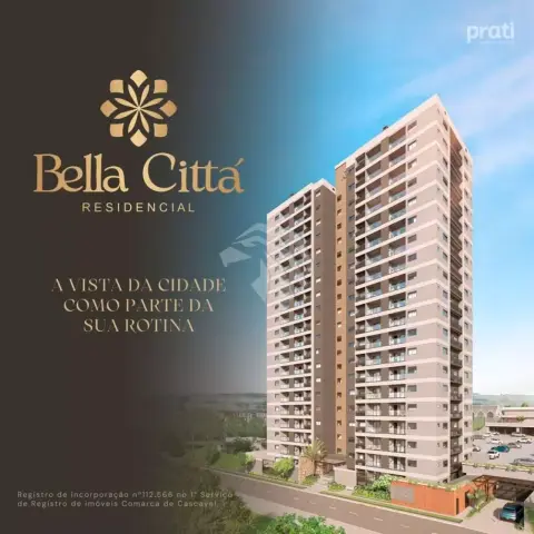 **LANÇAMENTO BELLA CITTÁ** Apartamento com 2 dormitórios à venda, 55 m² por R$ 363.900 - Canadá - Cascavel/PR